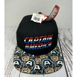 Marvel Captain America Hat Flat Bill SnapBack‎